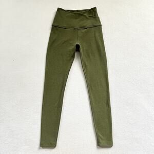 Beyond Yoga Women Army Green Spacedye At Your Leisure High Rise Midi Leggings XS